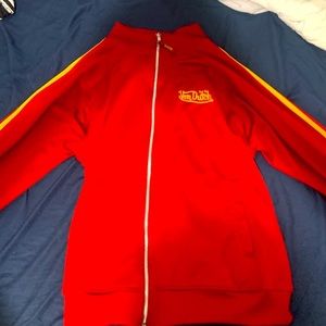 selling red and yellow vin dutch track jacket